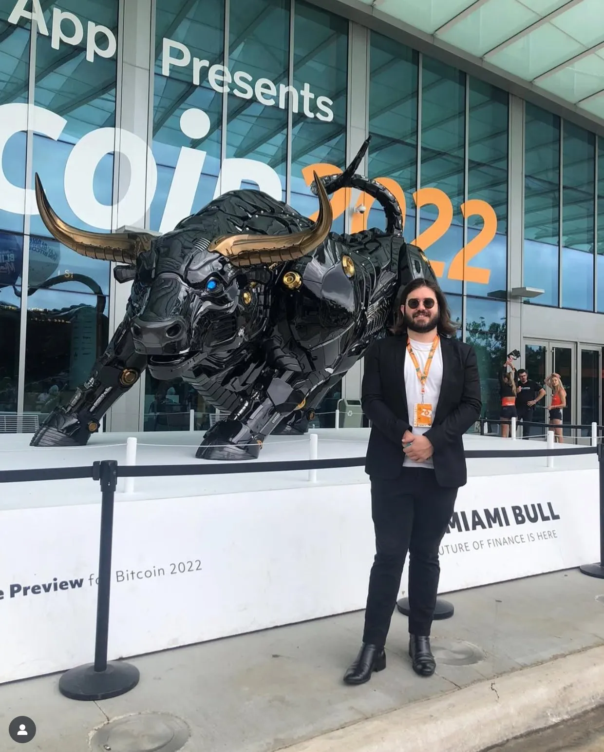 Will at the unveiling of the Bitcoin Bull at Bitcoin Miami